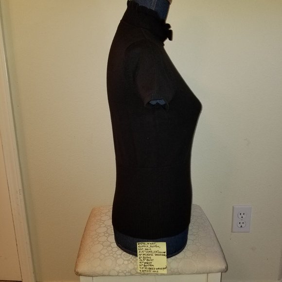546 NWOT Cute Blck Axcess Liz Claiborne Knit S Top - Picture 7 of 11